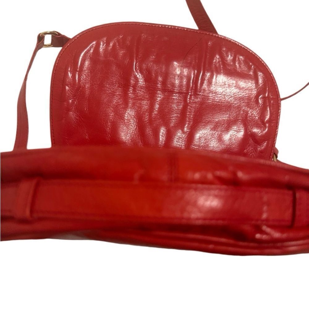 Gucci red leather gold hardware logo crossbody bag - Picture 8 of 14
